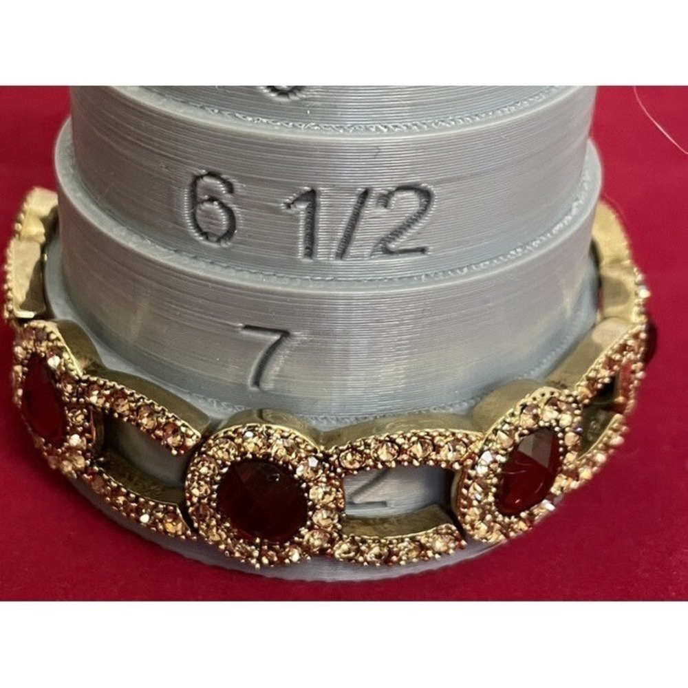 Monet Amber Rhinestone Pave Stretch Bracelet - Picture 14 of 14